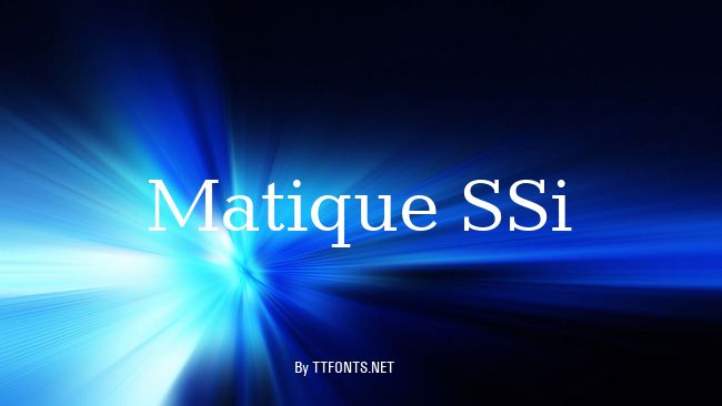 Matique SSi example